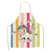 Kids Apron Rainbow Unicorn Kitchen Aprons cleaning home cooking picnic