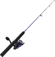 Zebco Dock Demon Spinning Reel or Spincast Reel and Fishing Rod Combo, 30-Inch Durable Fiberglass Rod, Quickset Anti-Reverse Fishing Reel