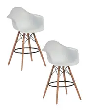 Pangea Home Set of 2 Daphney Bar Stools