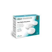 TP-Link Deco M5 (3-Pack) Whole Home Mesh Wi-Fi 1300Mbps System, Built-In Antivirus, Quality of Service, Covers 510sqm 2xGbit Port USB-C, BT, Homecare