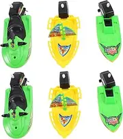 Kisangel 6Pcs Bath Plastic Boats for Movable Sailboats Speedboats Motorboats Safe Bathing for Water