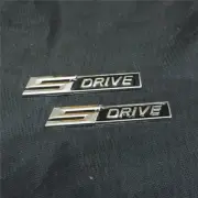 2x Black XDRIVE Glossy Silver New Metal Emblem Decal Sticker Badge GT Auto Turbo (for: MG)