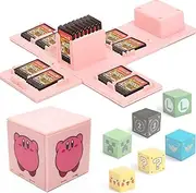 Games Storage Case for Nintendo Switch - Switch Game Card Holder Game Storage Cube Game Card Organizer for Nintendo Switch with 16 Game Card Slots (Kirby Pink)