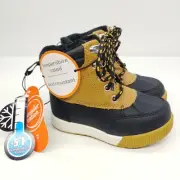Wonder Nation Ankle Duck Boot Snow Winter Boys Toddler Size 7 Brown Black Zip