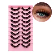 Nevenka Russian Strip Lashes Reusable False Eyelashes Natural D Curl-15