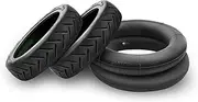 Amitor 8.5 Inch x 2 Scooter Tyres with 2 Tubes, Black Butyl Rubber, Compatible with Xiaomi M365/Pro2/Pro/1S Electric Scooter, 50/75-6.1 Inner Tube + Off-Road Tyre Set