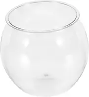 Transparent Fish Tank Shatterproof Aquarium for Desk Use Clear Plastic Globe Fish Bowl User Friendly Decorative Container for Fish and Turtles Compact Design