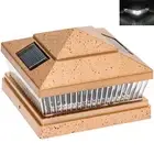 1/2/4/6/8/10/12Pc Solar Copper Finish Color 4"/5"/6" Wood&PVC Post Cap LED Light