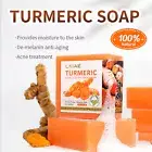 AILKE Acne Remove Natural Tumeric Soap Bar, With Natural Lemon, Kojic Acid, Redu