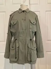 $550 Rag & Bone WOMEN O’Hara Khaki Cargo Army DUCK Utility Jacket Sz 4 - NWT
