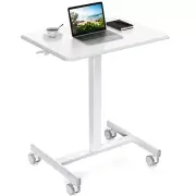Small Electric Standing Desk, Adjustable Height Stand Up Rolling Computer Desk