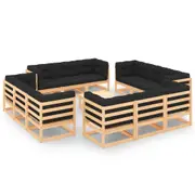 13 Piece Garden Lounge Set with Cushions Solid Pinewood vidaXL