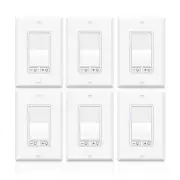 Greencycle 6PK Double Dimmer Switch, 3-Way for LED/CFL 150W, Halogen 600W
