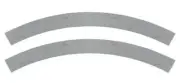 Two Orafol 18349 Curved Silver White 2" x 24" Reflective Tape Strips for Tankers