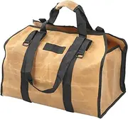 Portable Camping Firewood Bag Dual Purpose Waterproof Firewood Match Carrier Storage Bag