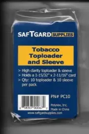 10 TOBACCO CARD TOP LOAD HOLDERS + 10 TOBACCO SOFT SLEEVES T206 ALLEN & GINTER