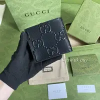 在飛比找蝦皮購物優惠-精品二手 GUCCI 古馳 GG 印花 壓紋 對折 錢包 皮