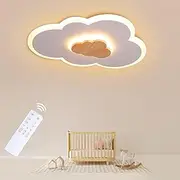 FANLG LED Ceiling Cloud Light, 40CM Dimmable with Remote Control, 3000K-6000K, Modern White Kids Ceiling Light for Living Room, Bedroom, Hallway and Kids Room