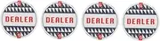ifundom 4pcs Banker Number Sign Accessories for Buttons Poker Accessories Gambling Game Accessory Reward Coins Number Chips Counting Money Tokens Ceramic Poker Chips White Ceramics
