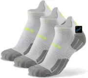 BRISIRA Coolmax Bamboo Viscose Compression Running Medium, 3 Pairs White
