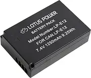 LOTUS POWER LP-E12 Battery Replacement, LP E12 LPE12 Batteries Compatible with Canon Camera EOS M, EOS M2, EOS M50, EOS M100, EOS M200, EOS 100D, PowerShot SX70 HS