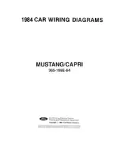 1984 Ford Mustang, Capri Electrical Wiring Diagrams Schematics Factory OEM