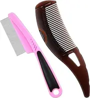 Lice Picker Comb - Stainless Steel Oil Buildup Lice Brush - Removal Hollow Tooth Lice Pick for Men