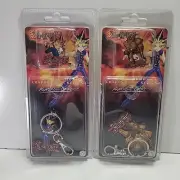 Yu-Gi-Oh Collectible Trading Pin & Key Tag Chain 2 Characters Vintage New