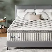 Lechepussleep Lechepus King Mattress,12Inch Gel Memory Foam Hybrid Mattress with Pocket Spring,King Size Mattress in Box, Medium Firm Mattress for Cool Sleep,10 Years Support,CertiPUR-US Foam