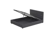 EDEN Queen Gas Lift Durable Bed Frame w/ Headboard Indoor Furniture Dark Grey