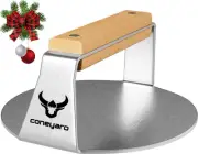 Smash Burger Press 5.5 Stainless Steel Patty Maker - Non-Stick Smasher for -