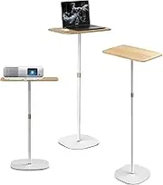 Standing Desk, Height Adjustable Desk, 46-120 cm Adjustable Laptop Table, Adjustable Mobile Standing Desk, for Computer Desk, Projector, Office, Study, Work, Laptop Table, Height Adjustable