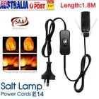 Power Cord for himalayan Salt Lamps 1.8M ON/OFF Button Switch E14 Bulb Holder AU