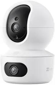 EZVIZ 2K+&2K+ Dual Lenses Home Security Camera, PTZ Surveillance Camera, AI Human Detection, 2-Way Calling with Touch Button, Color Night Vision, Sleep Mode, Dual-Band WiFi (TY7 Dual)