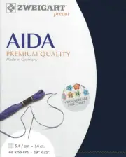 Precut Zweigart Stern-Aida 14 count Navy 3706/589
