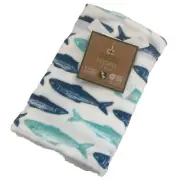 New Deborah Connolly Push Luxury Set of 2 Tip Hand Towels Fish Fishing Beach
