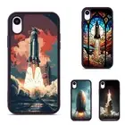 For Samsung A15 A16 S23 S24 S25 Ultra FE Anti scratch Cover Rocket spaceship