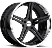 TSW Mirabeau Black Wheel with Machined Lip (20 x 9. inches /5 x 120 mm, 35 mm Offset)