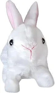 Robot Bunby, My Realistic Robot Bunny, Interactive Rabbit Toy, Electronic Pet Hopping Bunny Toy, Realistic Stuffed Animal Bunny That Jumping, Twitching and Shaking Ears, Easter Birthday G'ift for Kids