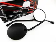 YAMAHA TW200 87-15 BLACK ROUND SOKO REAR VIEW MIRRORS