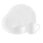 Godinger Alora 16 Piece White Dinnerware Set