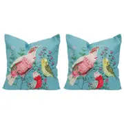 2x LVD Cushion Decorative Throw Pillow Galah Home/Lounge/Sofa Decor 45cm Square
