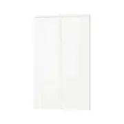 VOXTORP 2-p door f corner base cabinet set, right-hand, high-gloss white, 25x80 cm