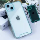 For iPhone 16 15 14 13 12 11 Pro Max Night Light Luminous Clear Shockproof Case