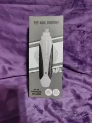 Petdiary Dual LED Light Cat & Dog Nail Grinder, Black/White