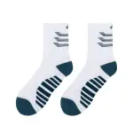 【ASICS 亞瑟士】運動襪 CREW SOCK 白 綠 低筒襪 運動 籃球 亞瑟士 襪子(3063A068100)