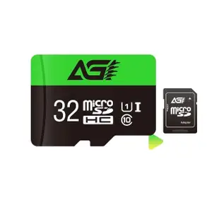 【AGI 亞奇雷】microSDHC UHS-I 32G 記憶卡 附轉卡(Made in Taiwan)