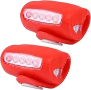 Toddmomy 2 PCS LED Bike Headlight Taillight Strobe Lights Red Bright Running Light for Enhanced Night Cycling Safety and Visibility Durable Design for City and Mountain Bikes