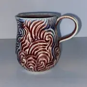 Pottery Ceramic Handmade Swirl Mug Cup