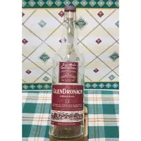 在飛比找蝦皮購物優惠-空酒瓶 玻璃瓶 GLENDRONACH 格蘭多納12年 尺寸